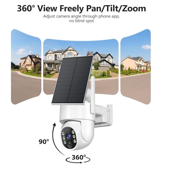 White Solar-Powered Security Camera - Picture 3 of 10